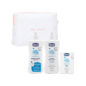 Chicco Baby Moments Set with Beauty Zip Bag - Pink