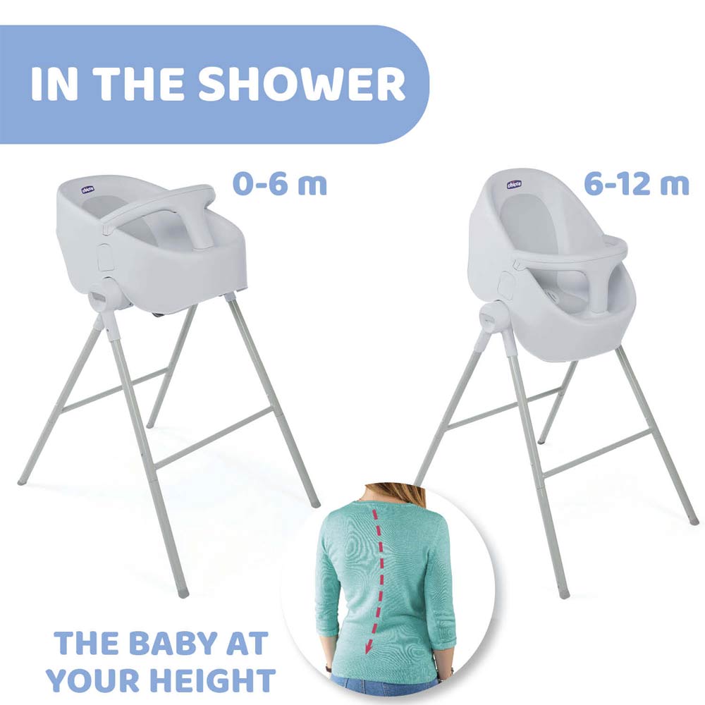 Chicco Bubble Nest Bath Seat - Cool Gray