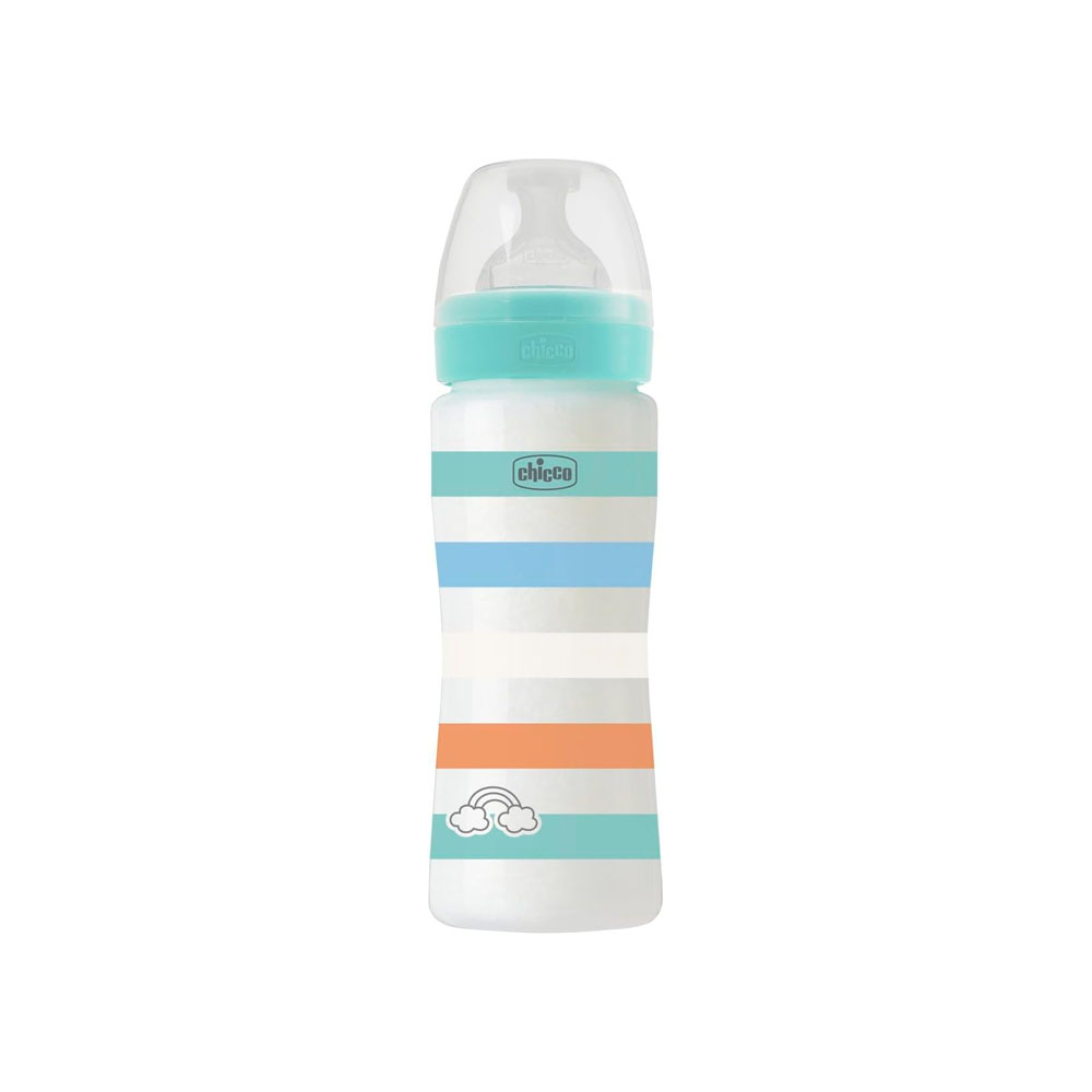 Chicco Colors Anti-Colic Fast Flow Plastic Bottle (4m+) 330ml