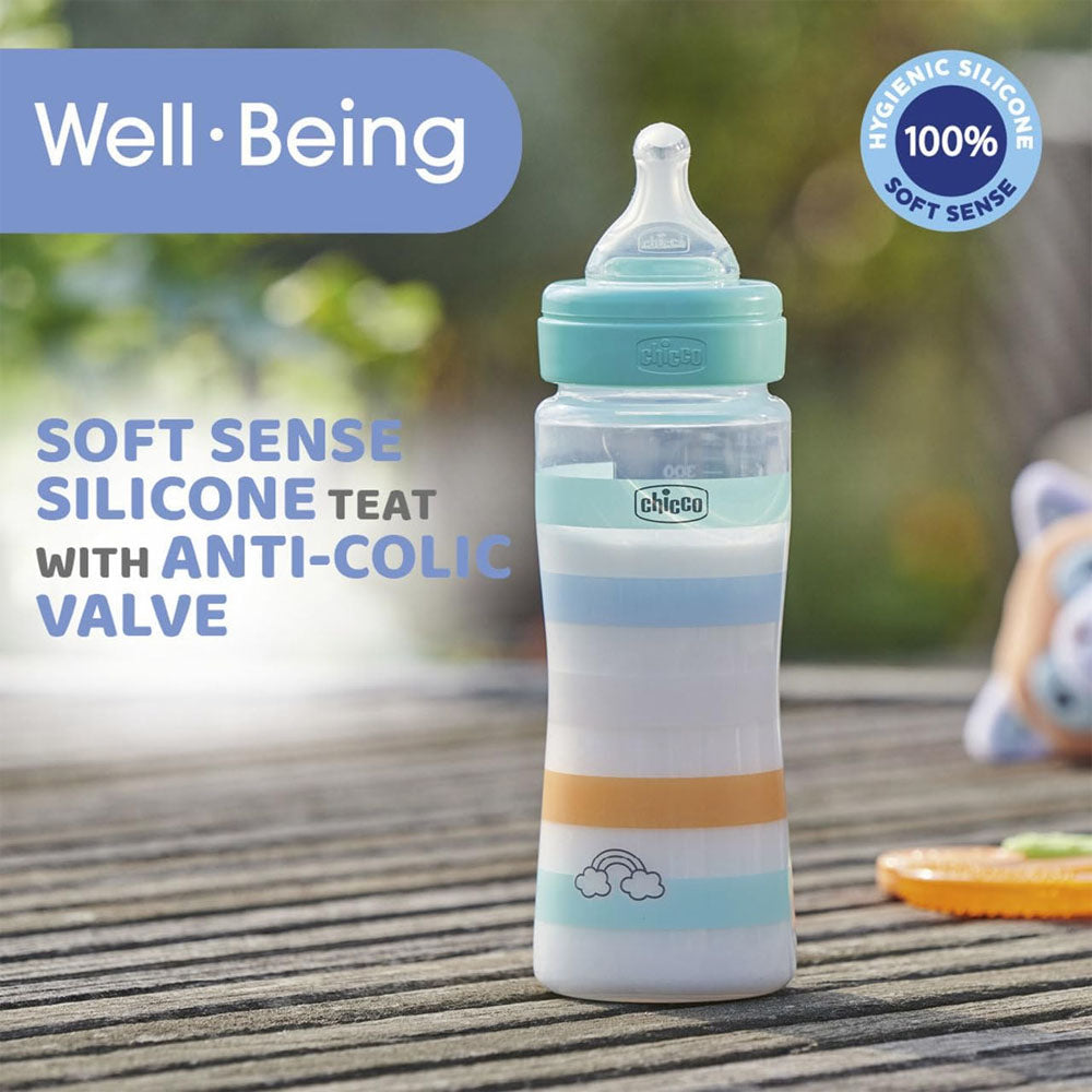 Chicco Colors Anti-Colic Fast Flow Plastic Bottle (4m+) 330ml