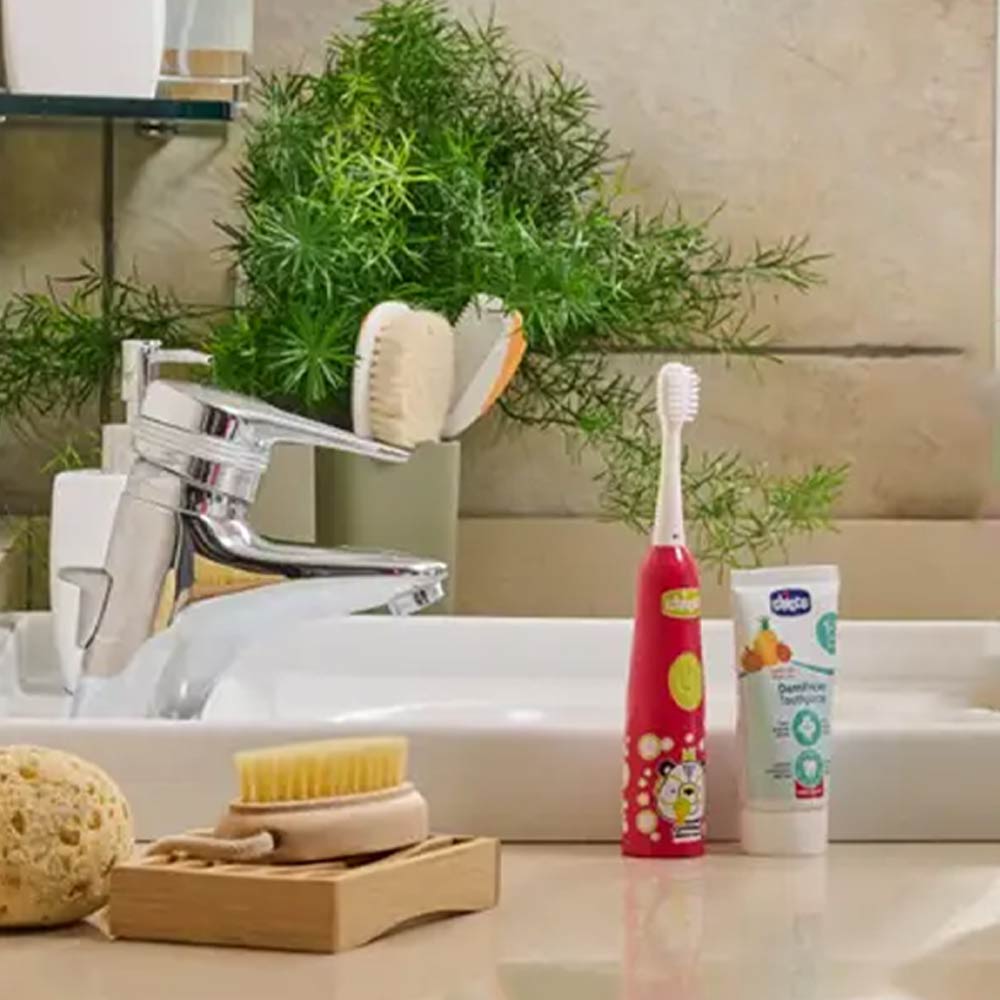Chicco Electric Toothbrush Panda 3+ Years - Red