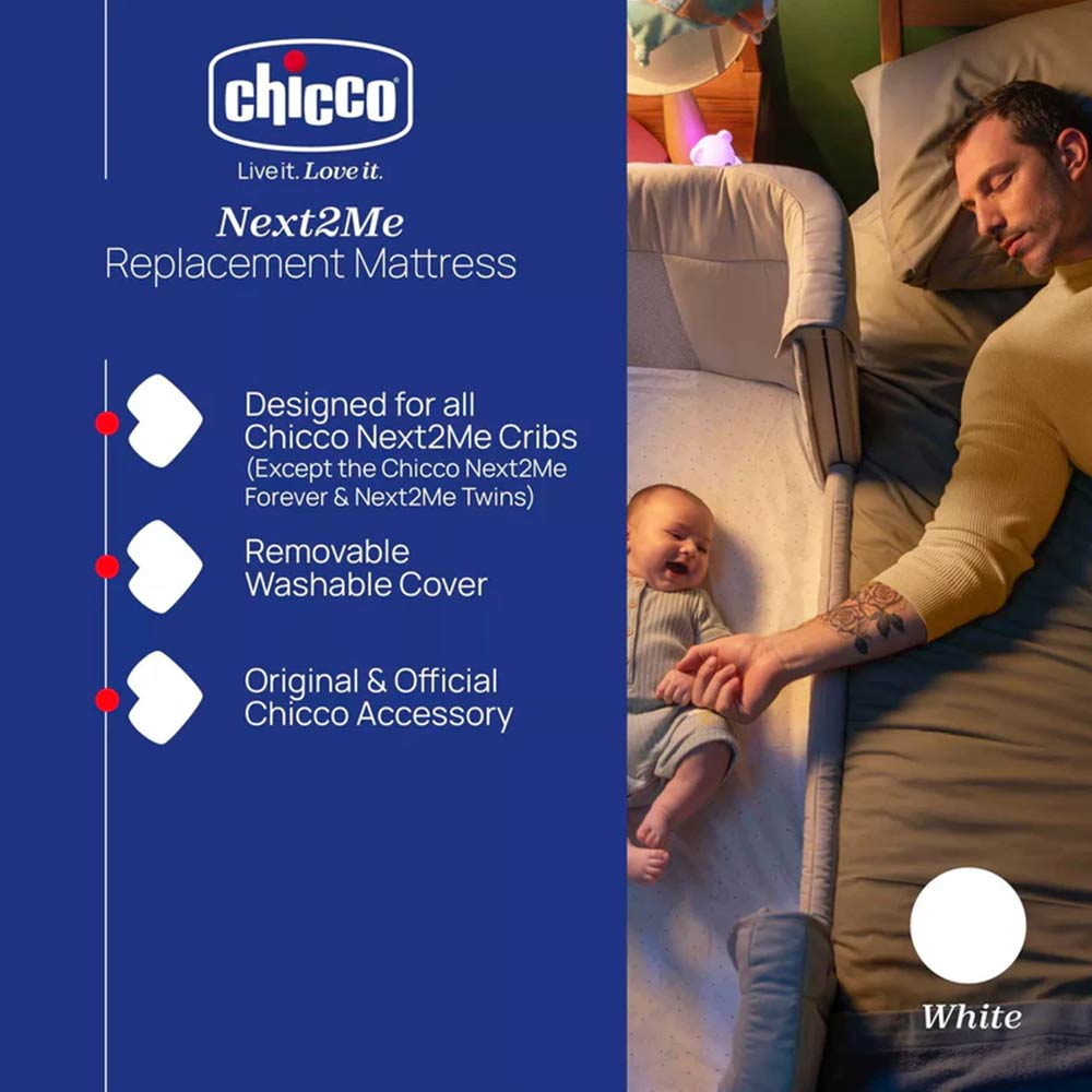 Chicco Mattress for Next2Me Standard (0m+) Max 9kg - White