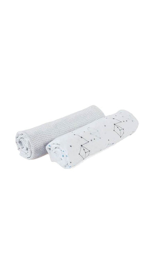 Chicco Muslin Swaddle 2 Pieces Set - Pois & Zodiac