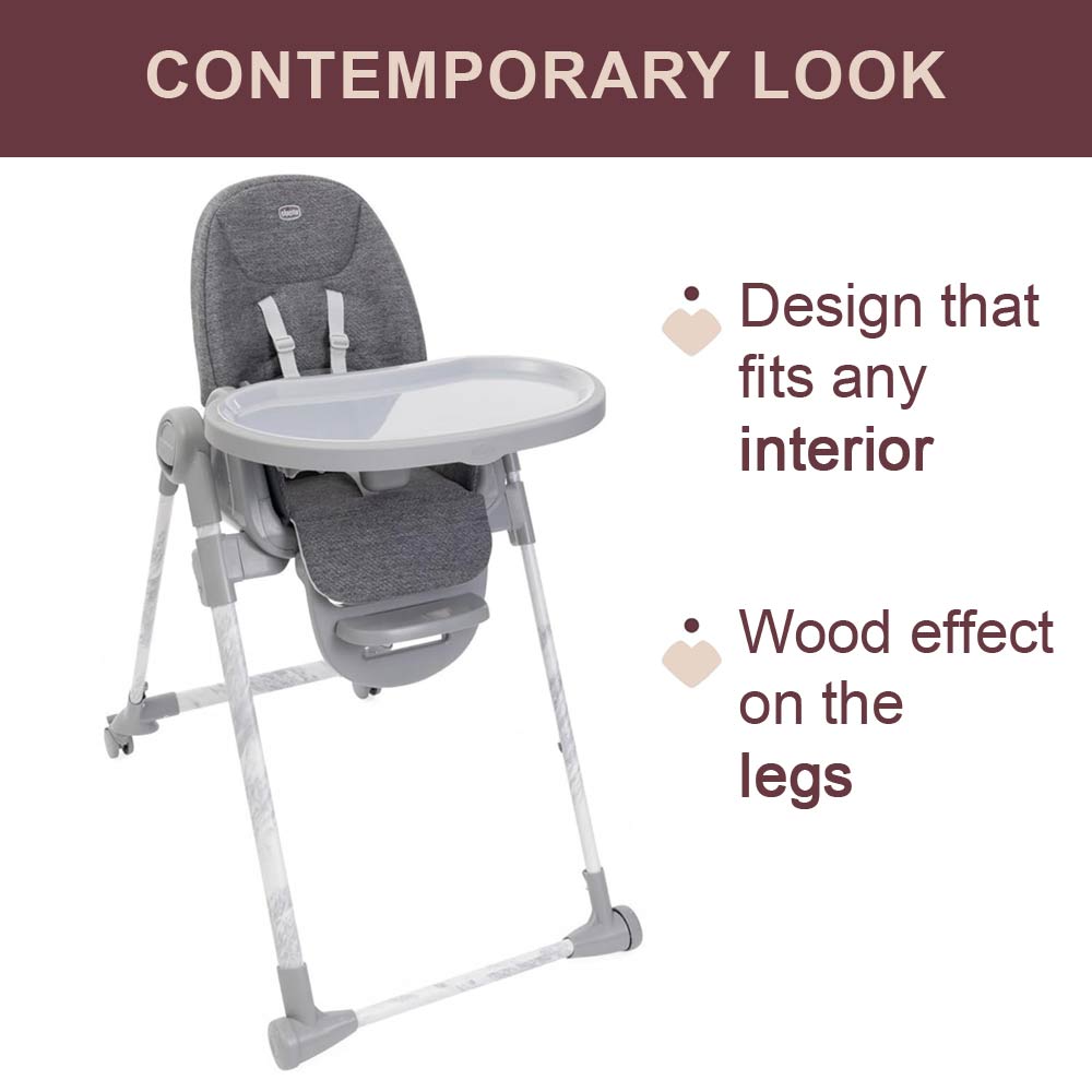 Chicco Polly Armonia Highchair (0m+) Max 40Kg - Carrara