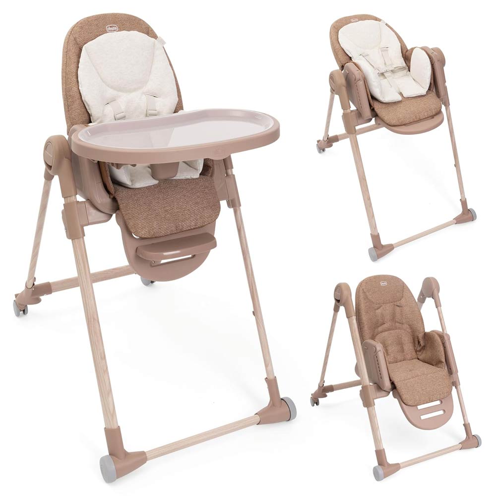 Chicco Polly Armonia Highchair (0m+) Max 40Kg - Terracotta