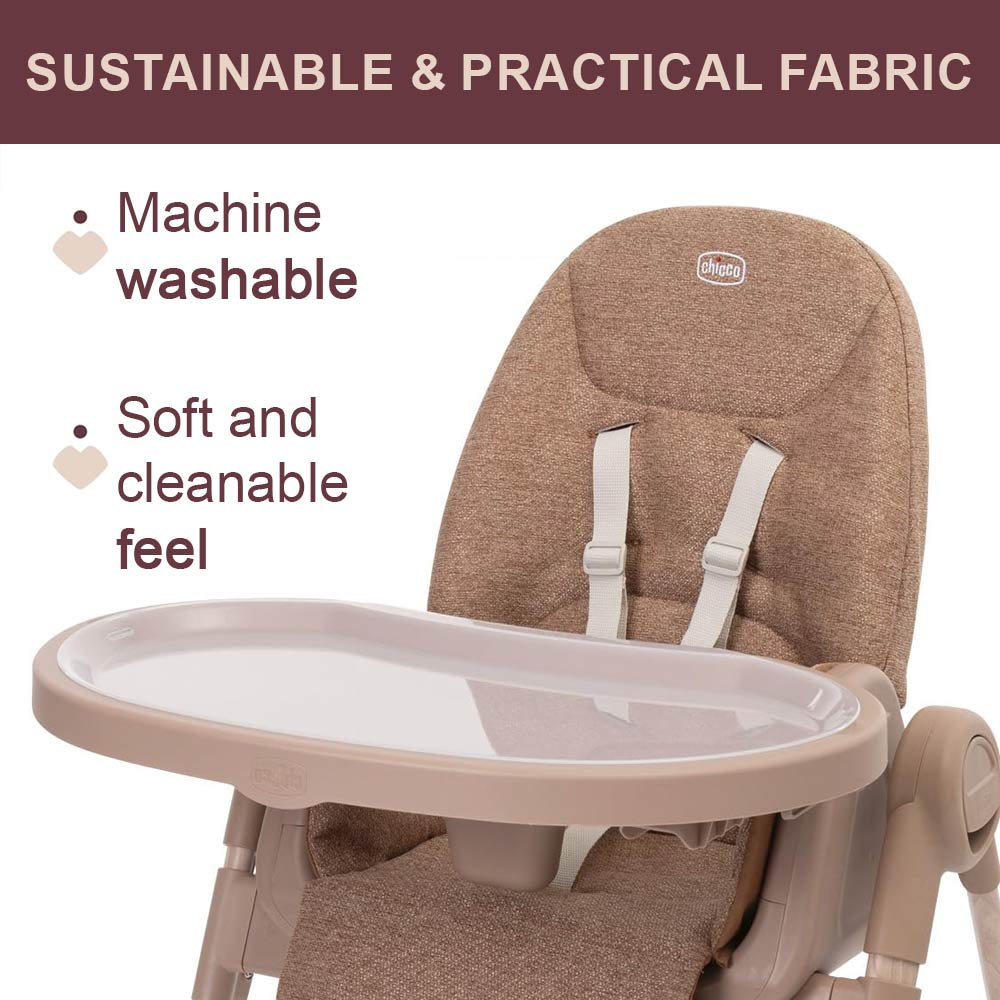 Chicco Polly Armonia Highchair (0m+) Max 40Kg - Terracotta