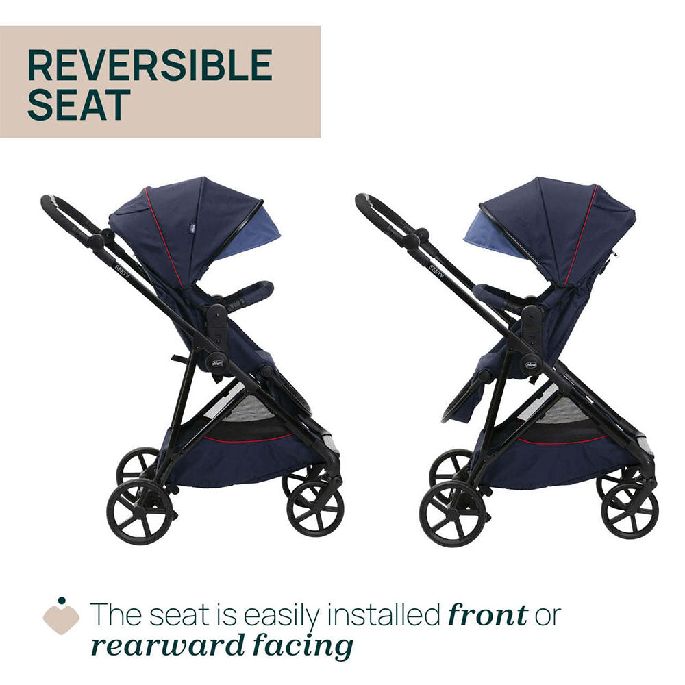 Chicco Seety Stroller (0m+) Max 22Kg - Oxford Blue