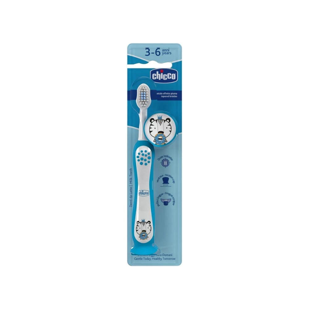 Chicco Toothbrush Tiger 3-6 Years - Blue