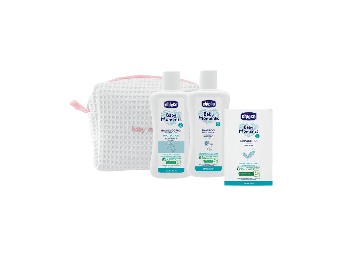 Chicco Baby Moments Beauty Bag with Zip - Pink