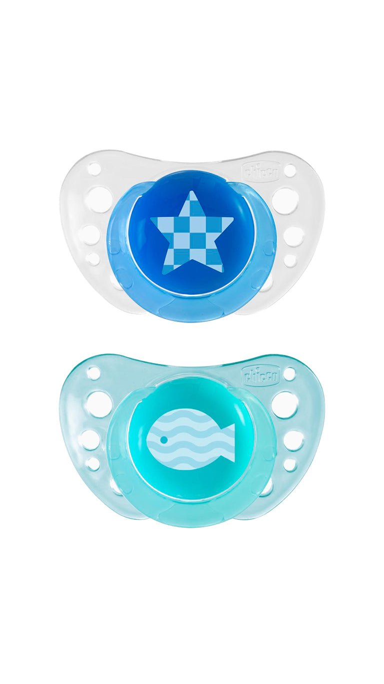 ChiccoSiliconePacifierPhysioAirBluePackof2