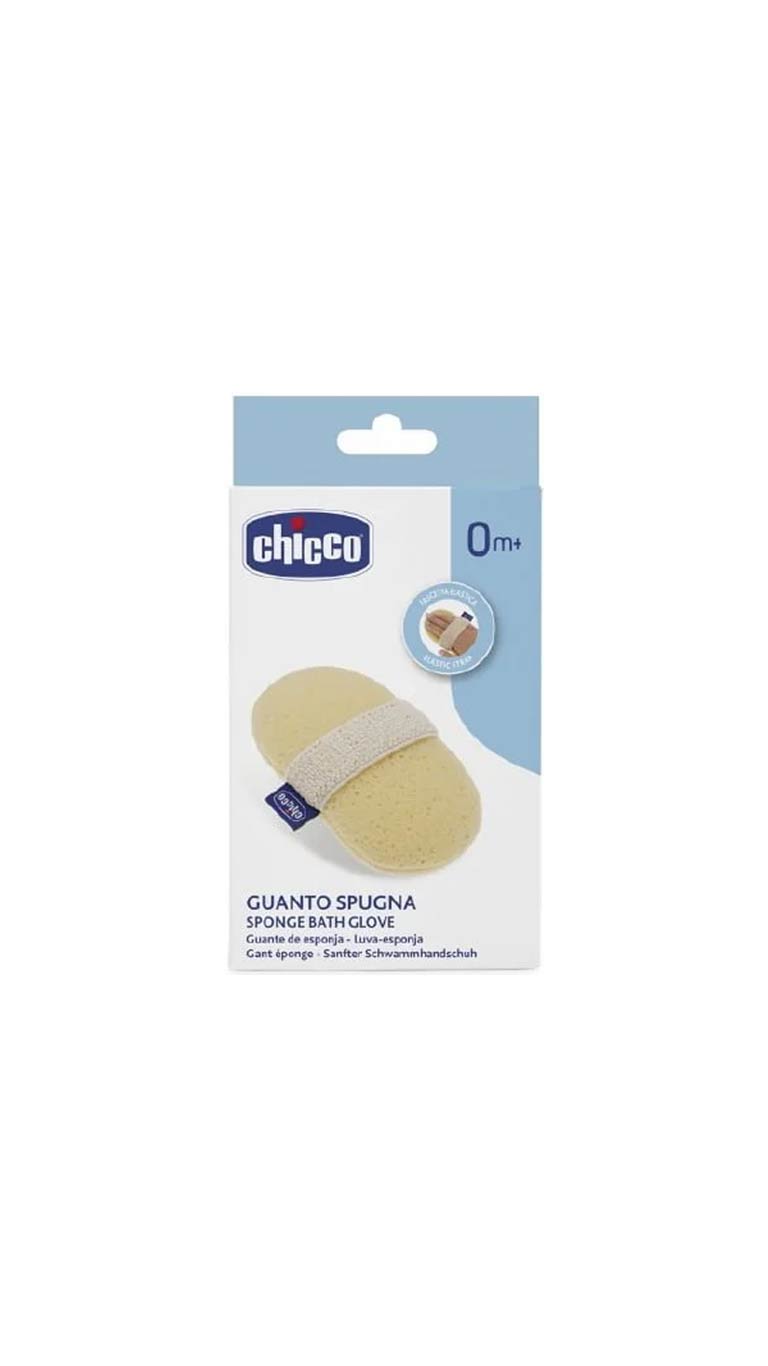 Chicco Sponge Bath Glove Baby Moments (0m+)