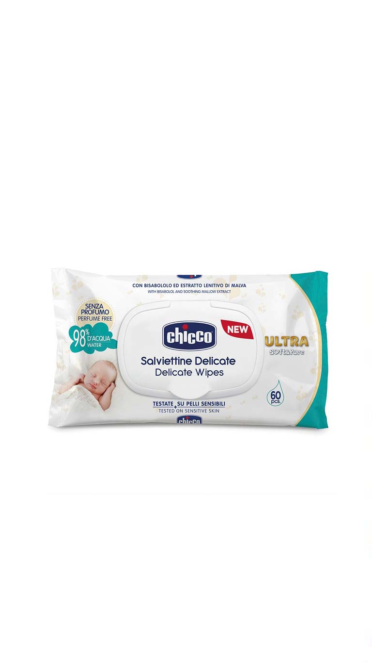 ChiccoWIPESSOFTPURECHICC60PCSPLAQUETTE
