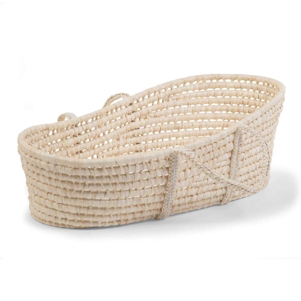 Childhome Moses Basket with Jersey Gold Dots & Mattress