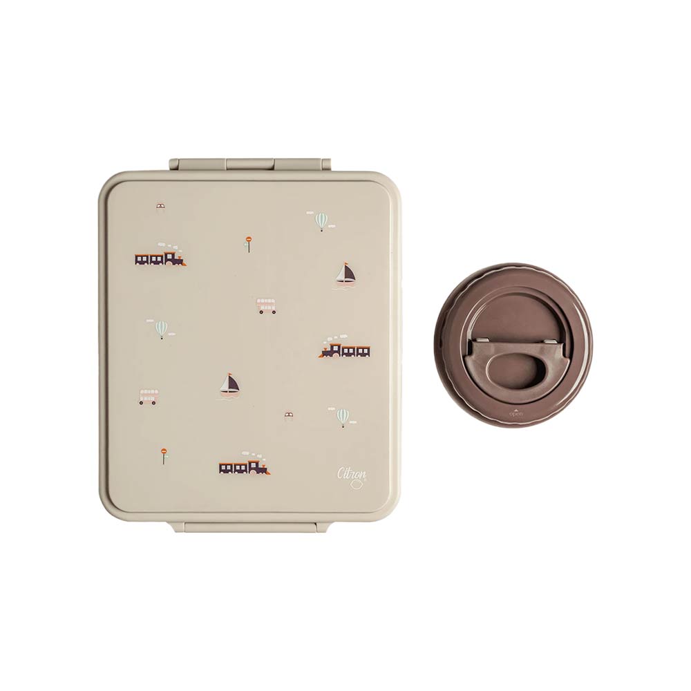 Citron Grand Lunchbox with Food Jar - Vehicles