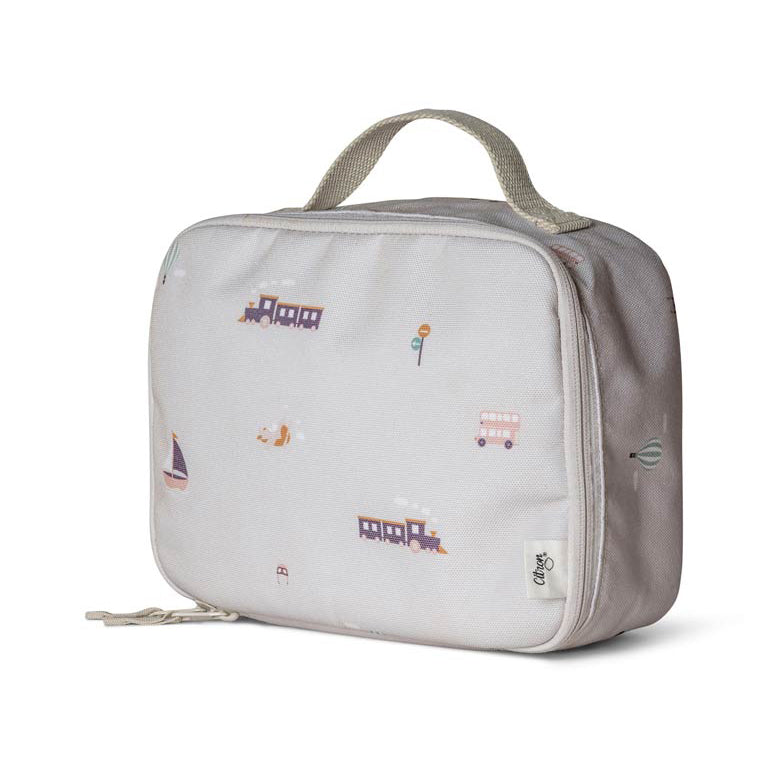Citron Insulated Square Lunch Bag - Vehicles