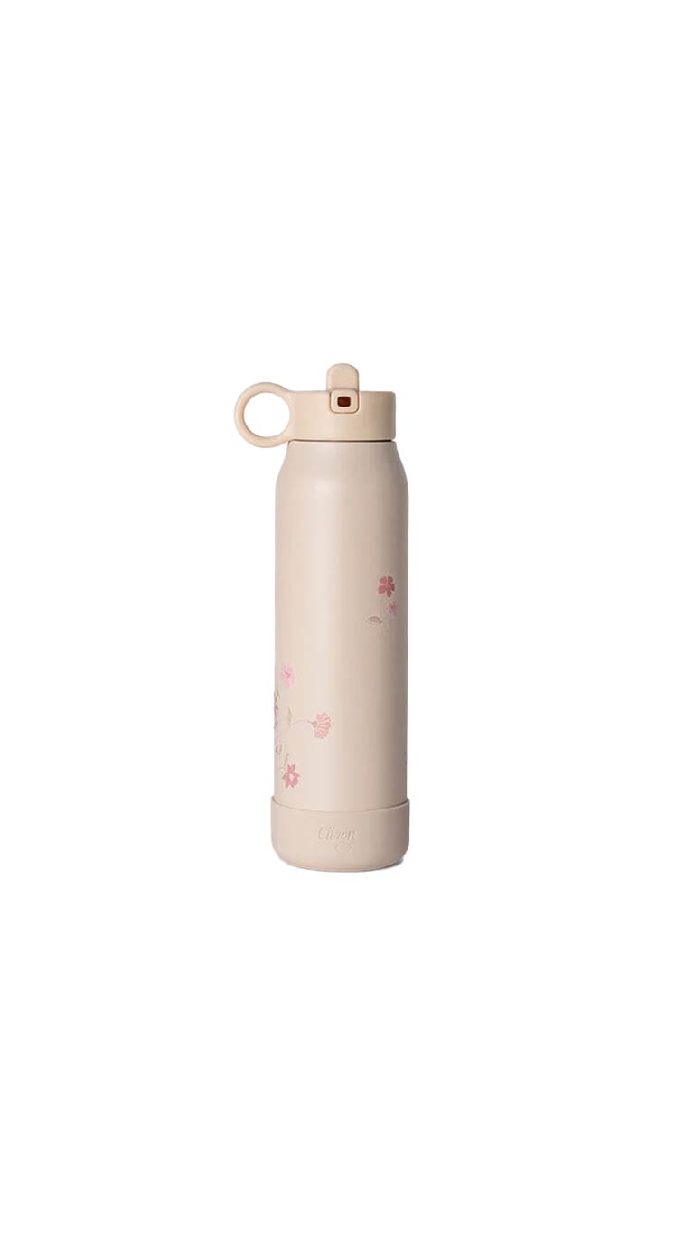 Citron Stainless Steel Small Water Bottle (350ml) - Flower