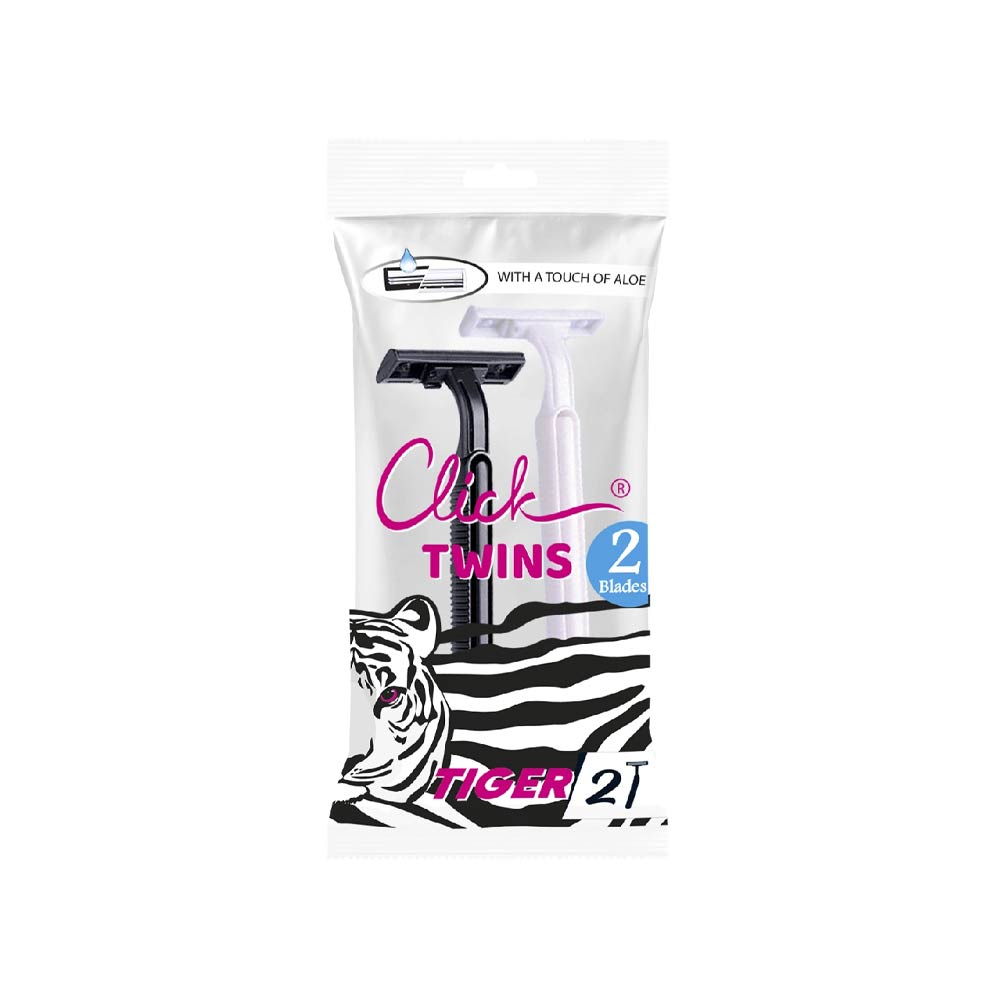 Click Twin 2 Blades Razor Tiger - 2 Pcs