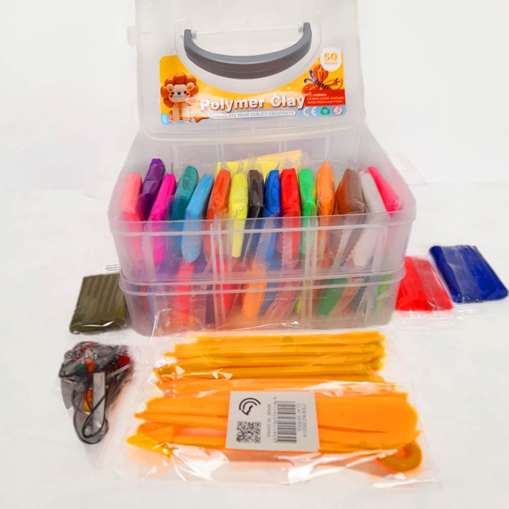 Creative Polymer Clay Set (5Yrs+) - 50 Color Clays