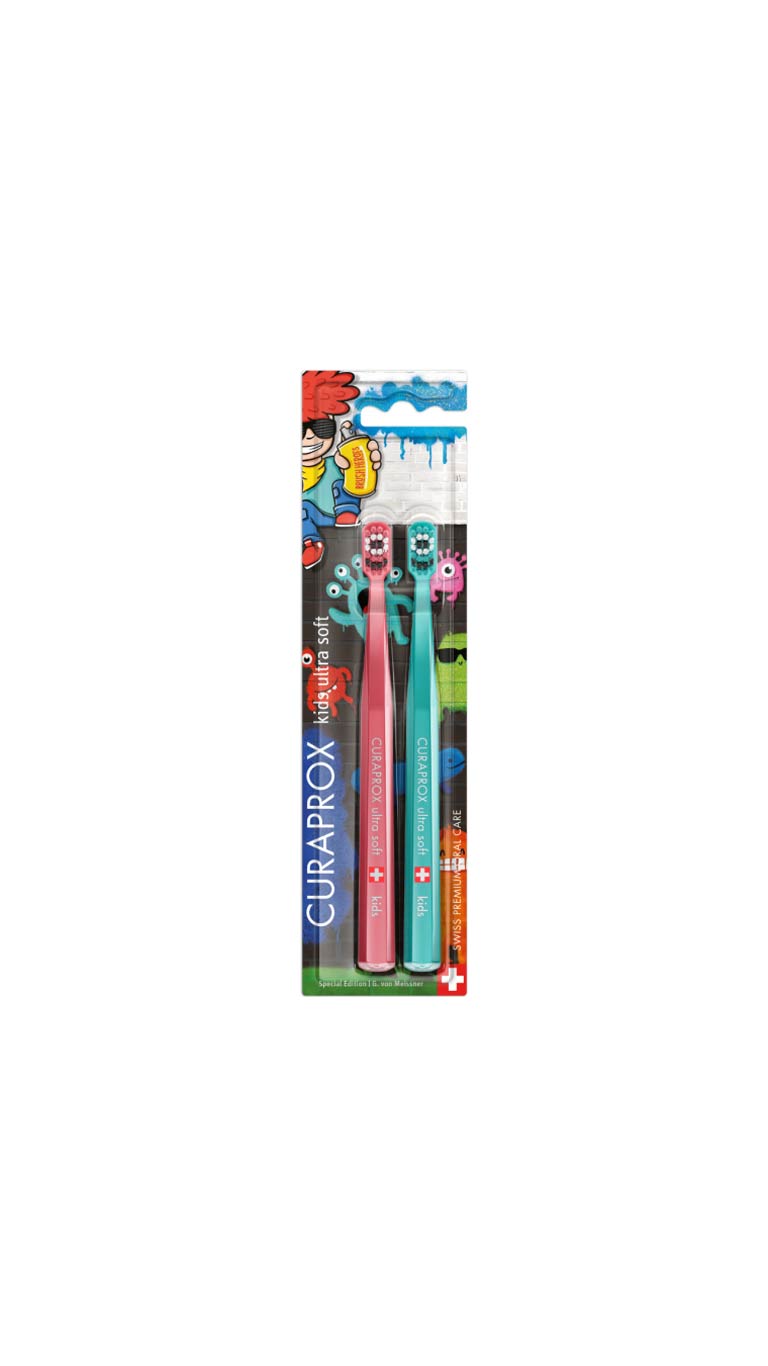 Curaprox Kids Toothbrush Duo Graffiti Edition - 2 Pcs