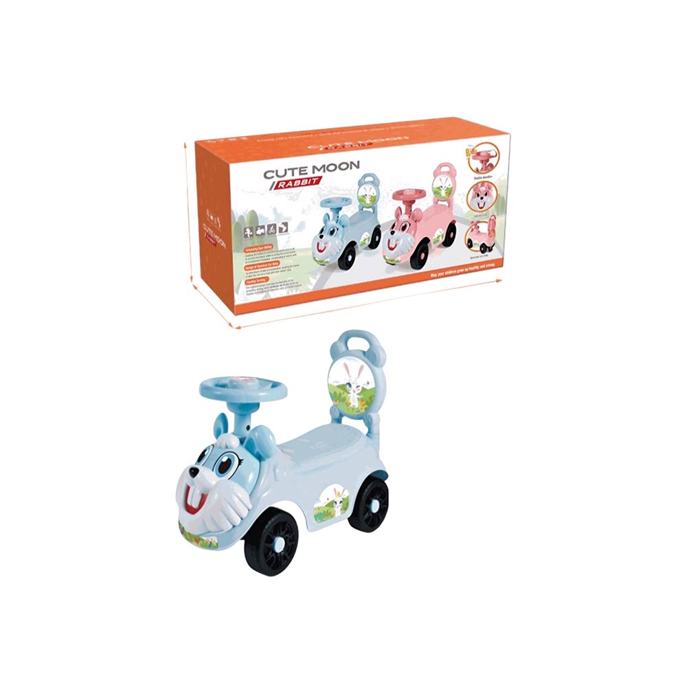 Cute Moon Rabbit Toddler Ride Blue