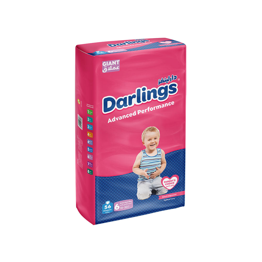 Darlings Advanced Size 6 Extra Maxi Plus (18-30kg) - 56 Diapers Giant Pack