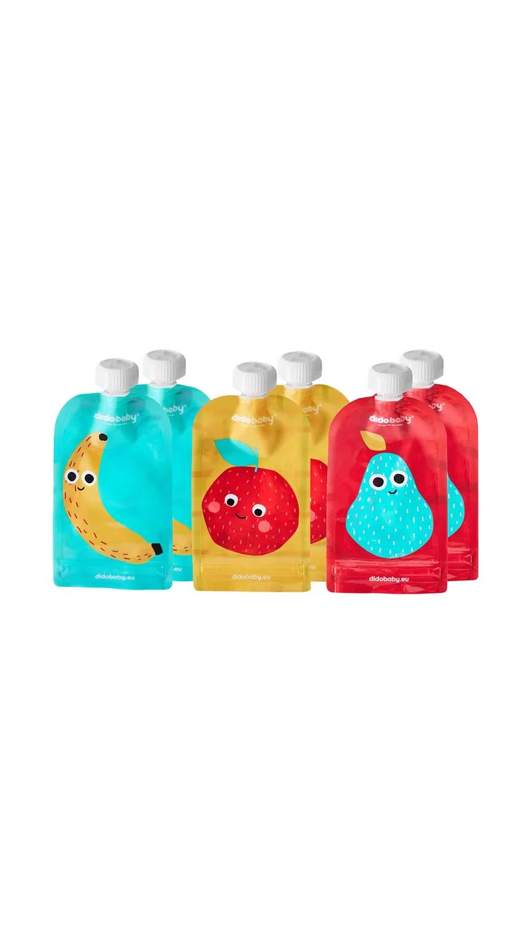 Didobaby Reusable Pouches (Pack of 6)  - Fruits