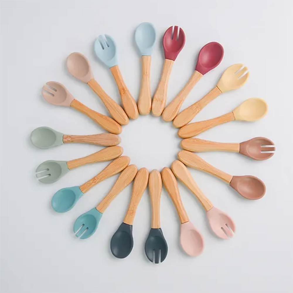 Minikoioi Dig In Spoon & Fork with Bambo Handle