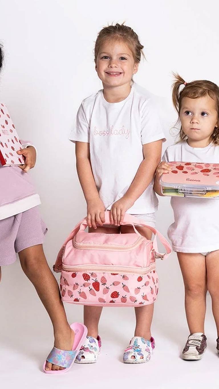 Little IA Double Decker Lunch Bag - Strawberry