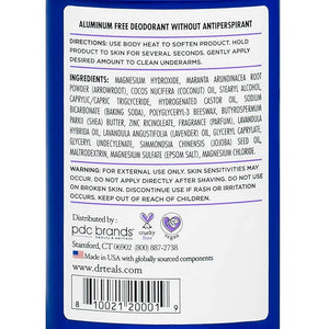 Dr Teal's Aluminum Free Deodorant with Magnesium + Lavender Vanilla 75g