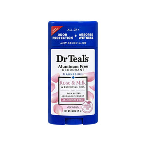 Dr Teal's Aluminum Free Deodorant with Magnesium + Rose & Milk 75g