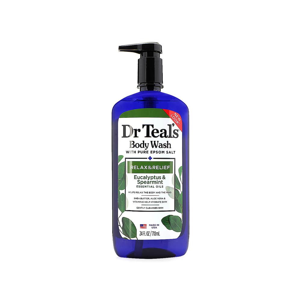 Dr Teal's Body Wash with Pure Epsom - Salt Relax & Relief with Eucalyptus & Spearmint 710ml