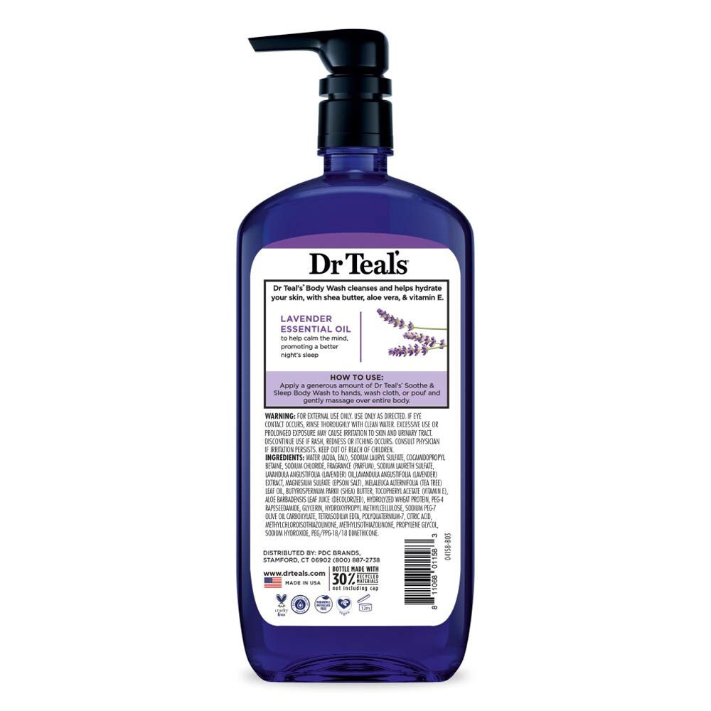 Dr Teal's Body Wash with Pure Epsom - Salt Soothe & Sleep with Lavender 710ml