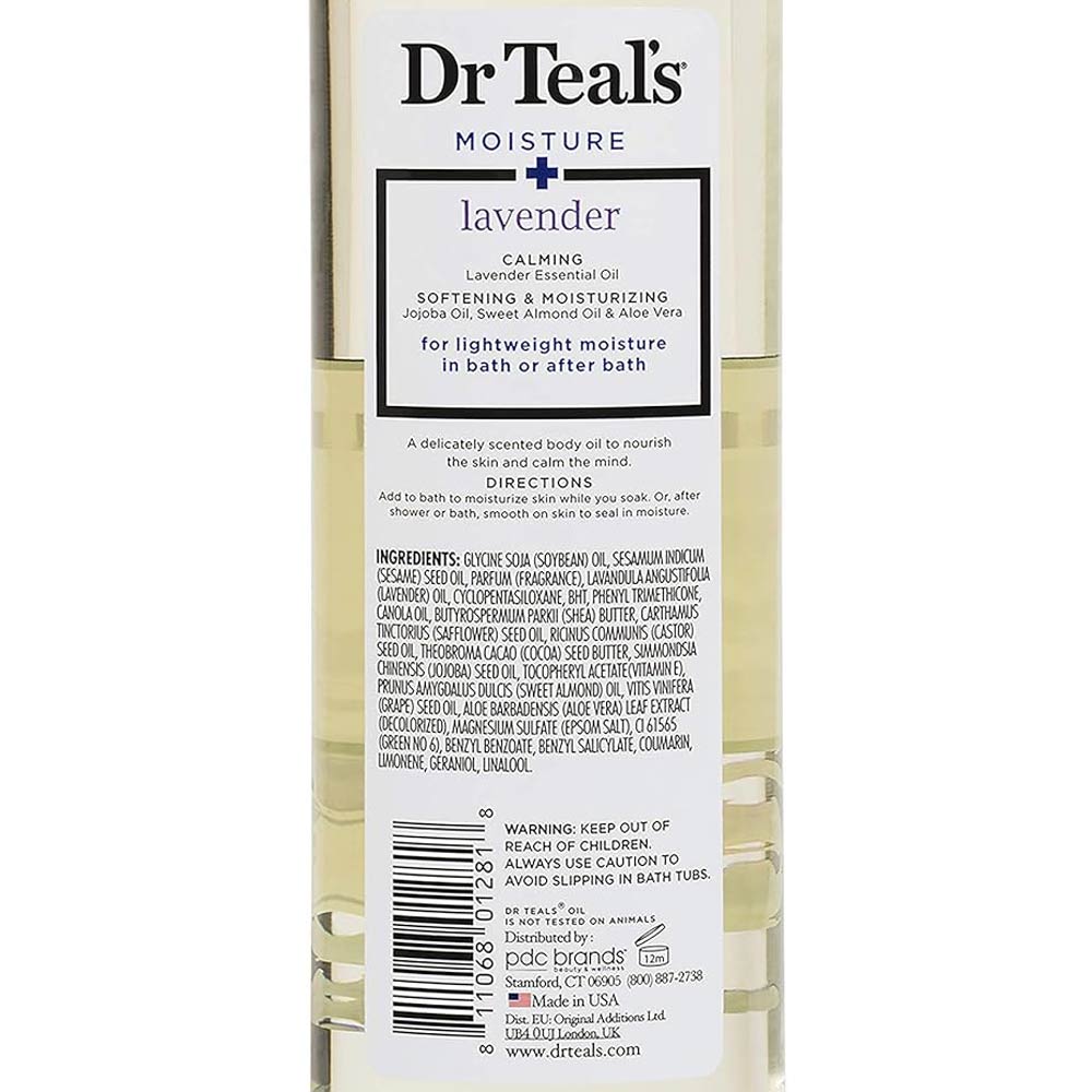 Dr Teal's Moisturizing Bath & Body Oil Soothe & Sleep with Lavender - 260ml