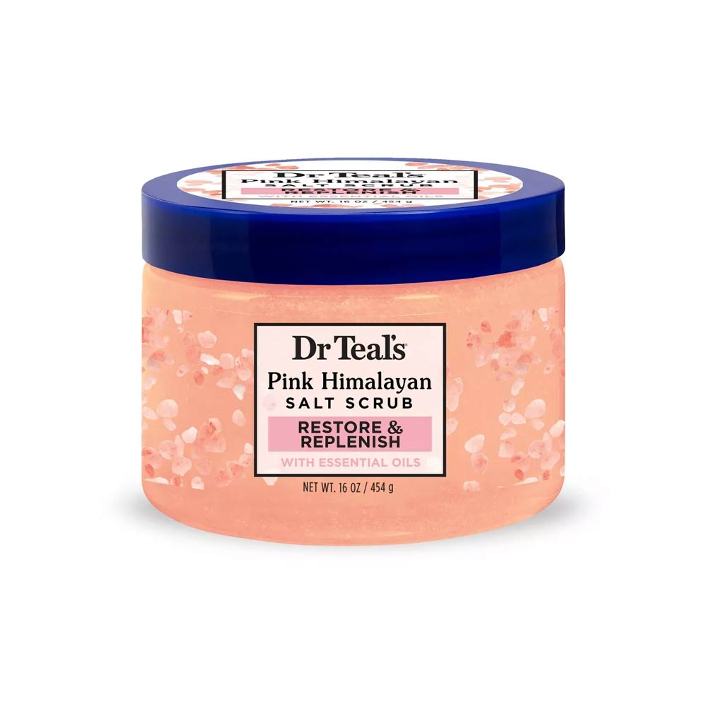Dr Teal's Pink Himalayan Salt Body Scrub - Restore & Replenish 454g