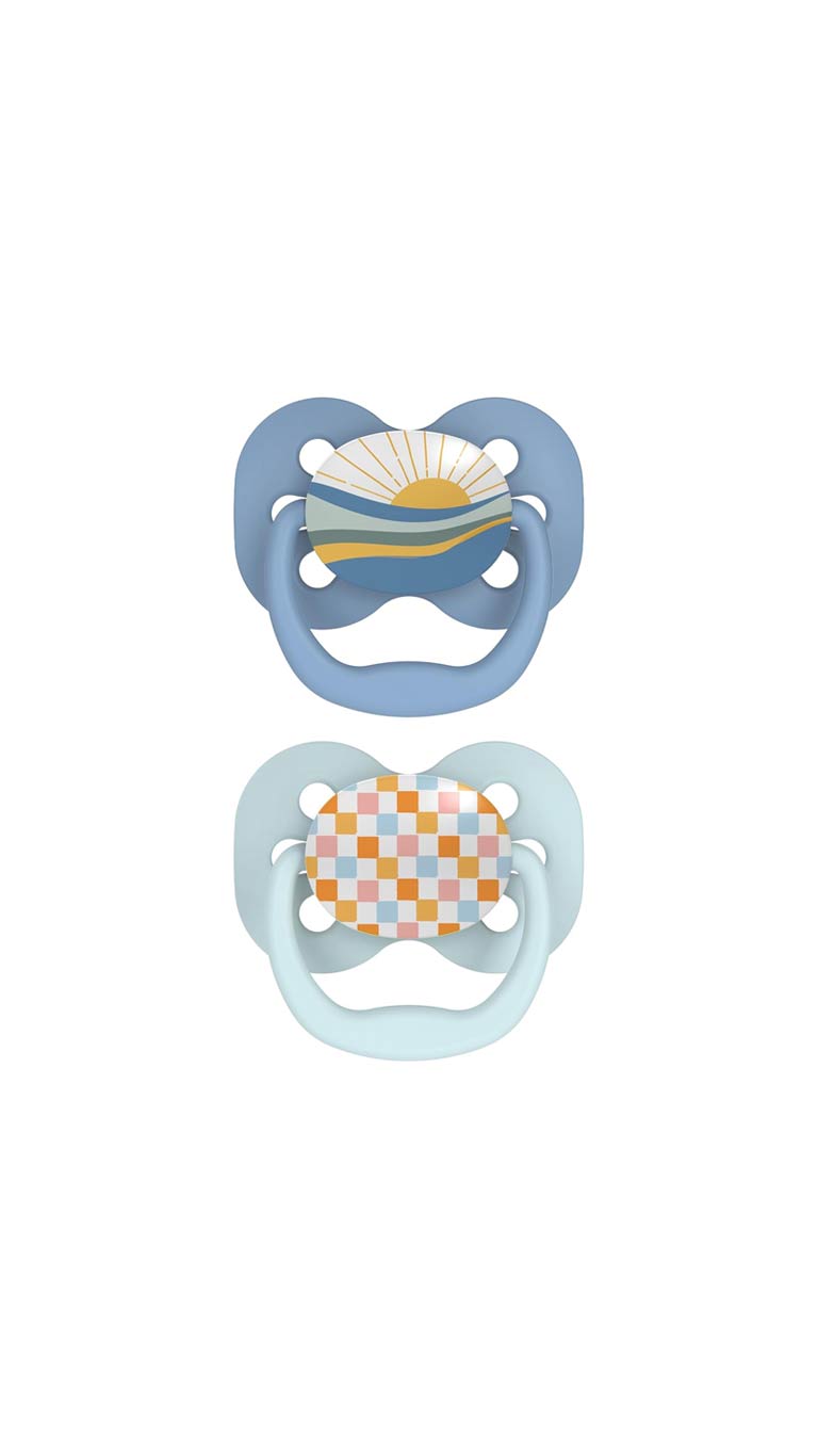 Dr. Brown's Advantage Pacifier (0-6m) Blue - 2 Pcs