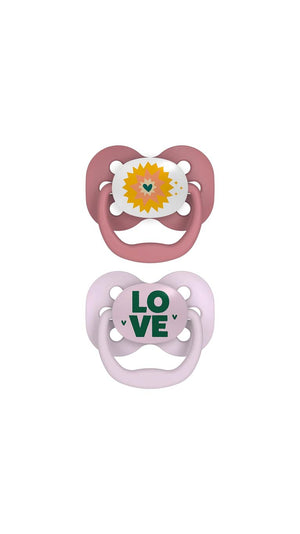 Dr. Brown's Advantage Pacifier (0-6m) Pink - 2 Pcs