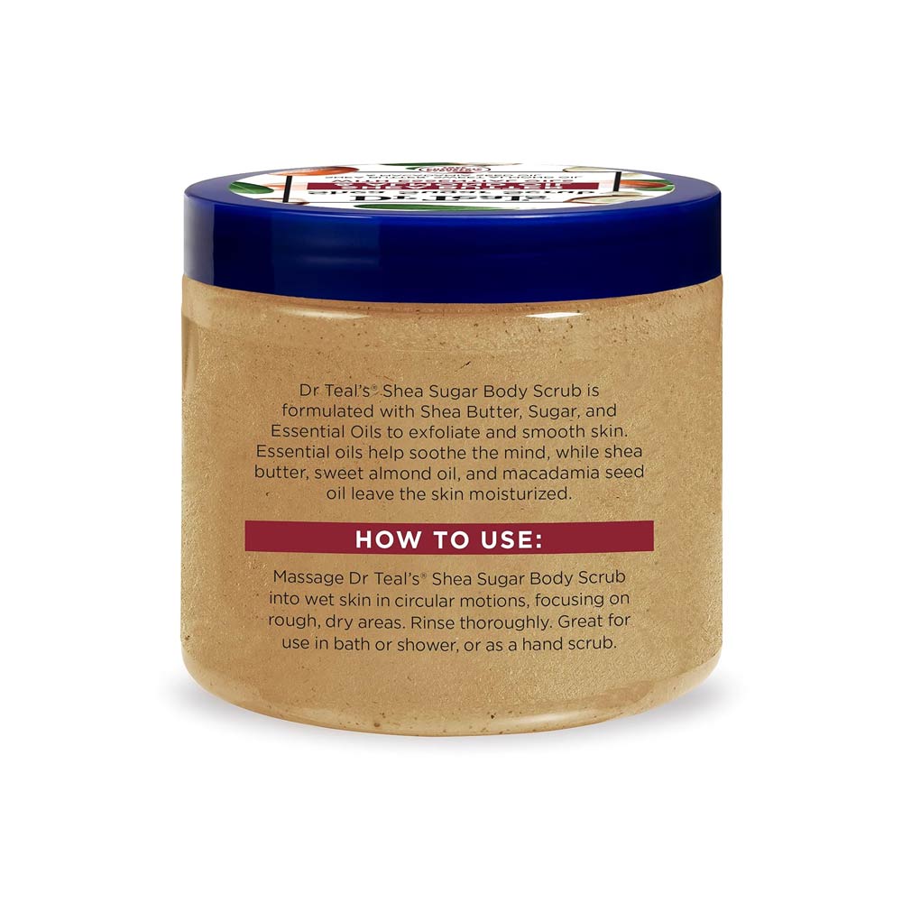 Dr Teal's Shea Sugar Body Scrub - Shea Butter & Almond Oil 538g