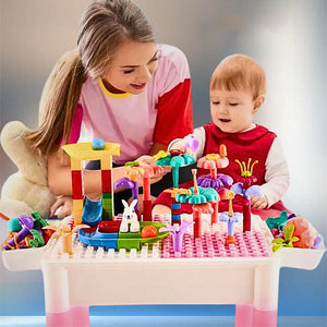 Dreamy Garden Building Blocks Table with Chair (3Yrs+) - 89 Blocks