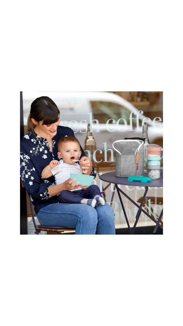 Skip Hop Easy Serve Travel Bowl & Spoon Teal