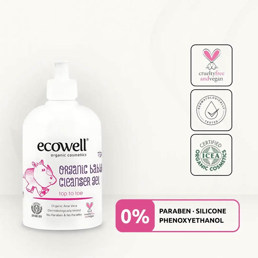 Ecowell Organic Baby Cleanser Gel Top-to-Toe 500ml