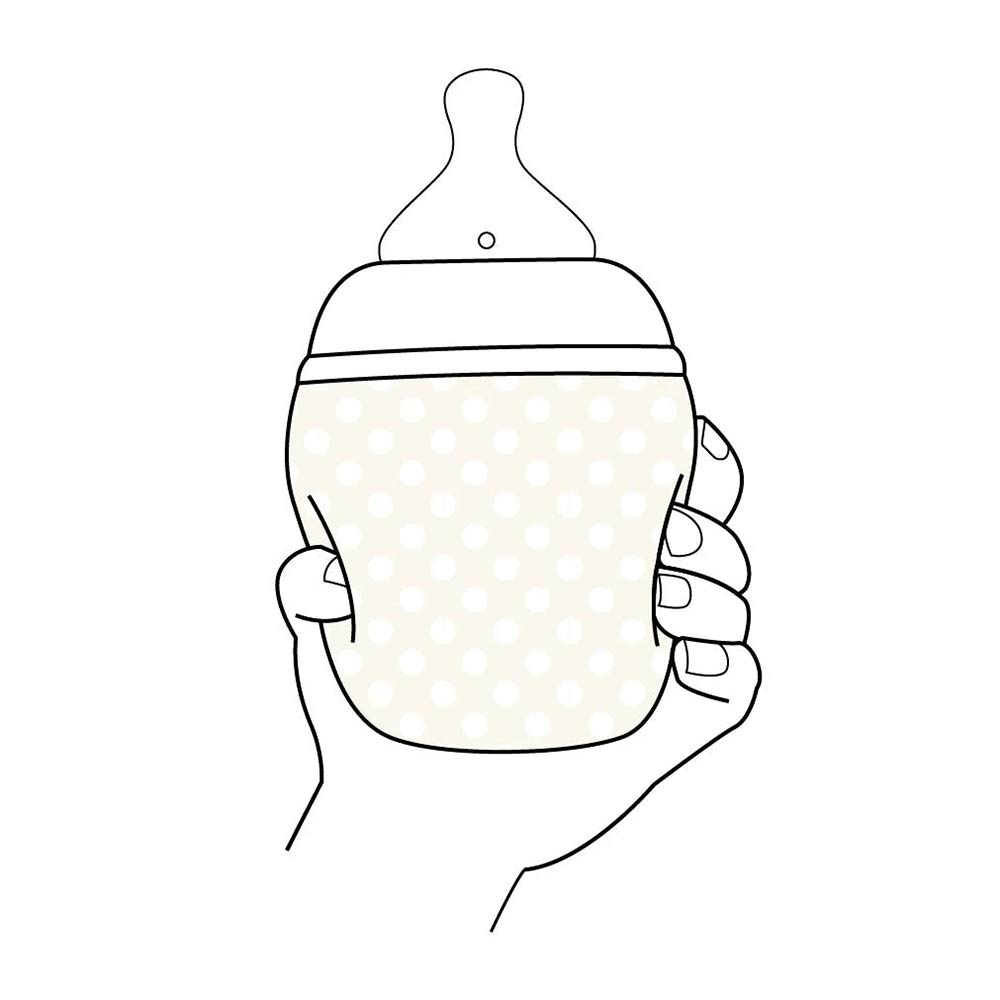 Elhee Silicone Anti Colic Baby Bottle Medium Flow (0m+) Sand - 330ml