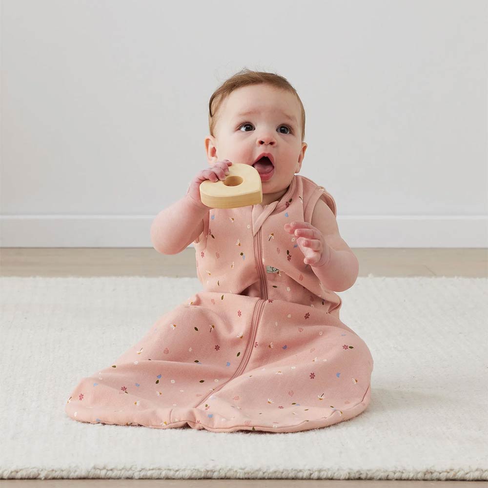 Ergopouch 1.0 TOG Jersey Sleeping Bag (3-12m) - Daisies Pink