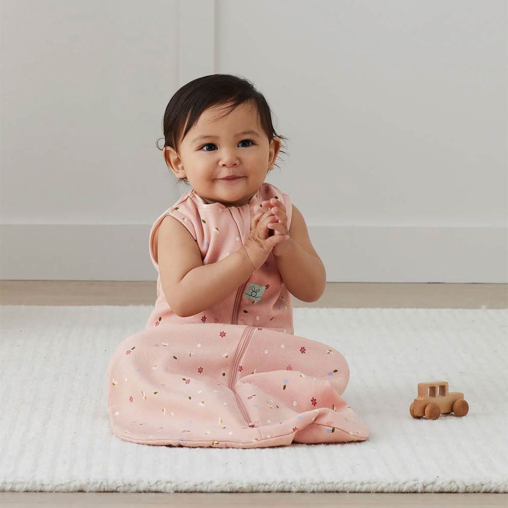 Ergopouch 1.0 TOG Jersey Sleeping Bag (3-12m) - Daisies Pink