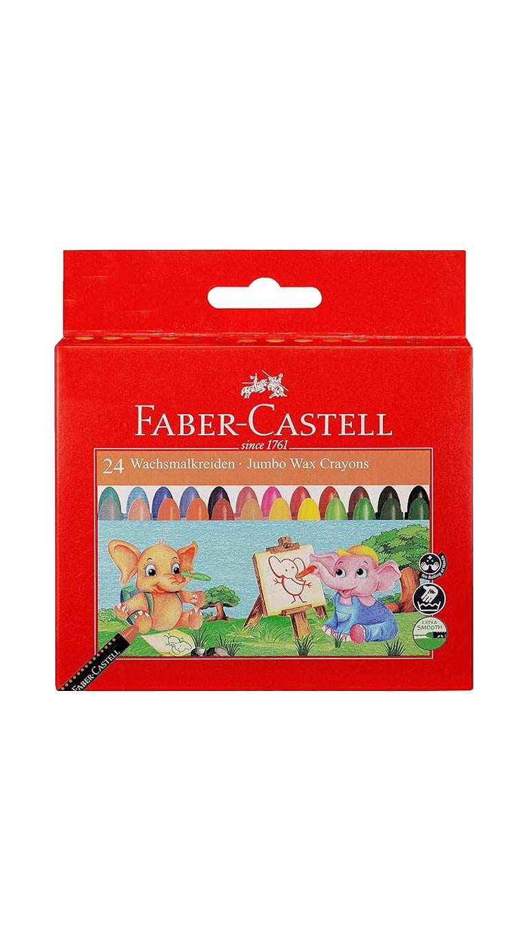 Faber-Castell Jumbo Wax Crayons 24 Crayons