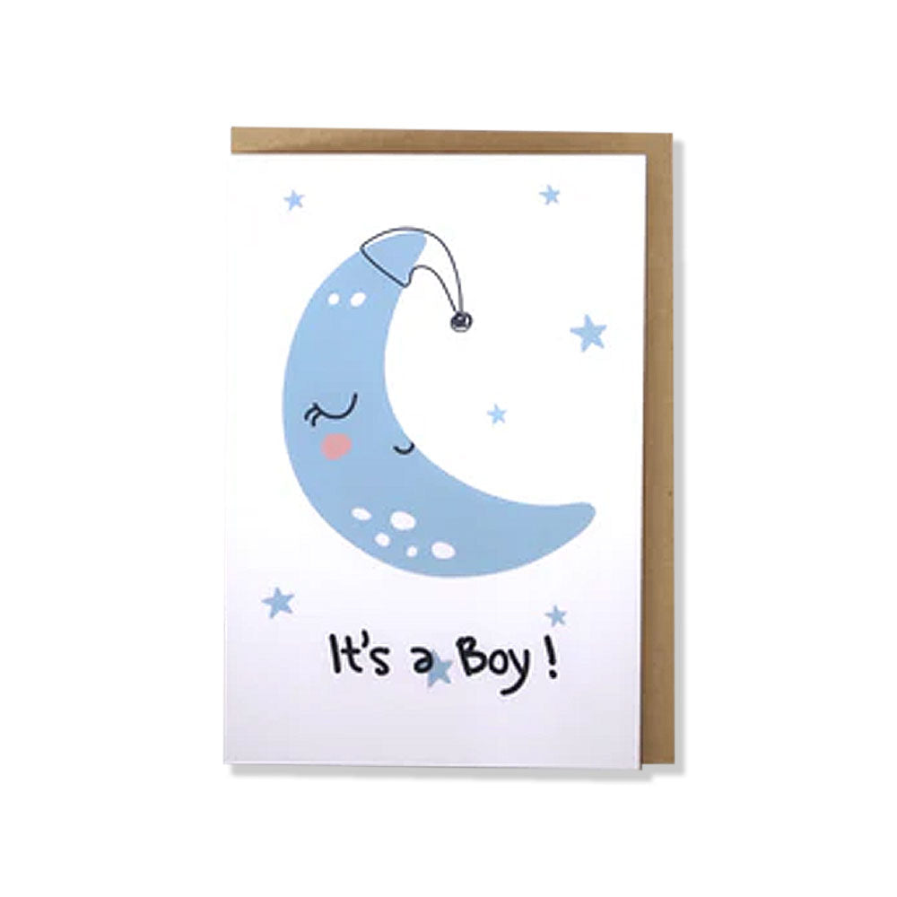 Far Designs Card - It’s a Boy/Moon