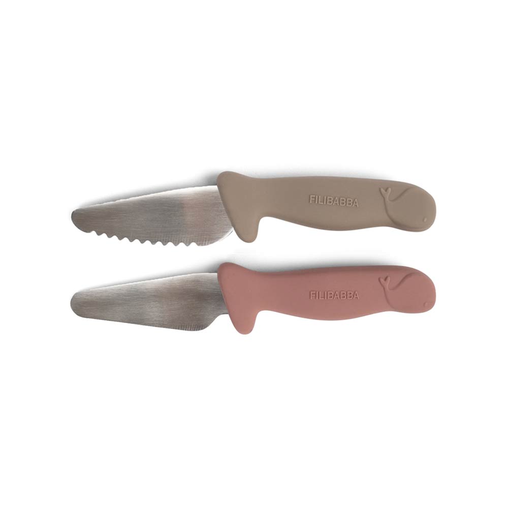 Filibabba Beginner's Cutting Knives - Powder Blue / Green - 2 Pcs