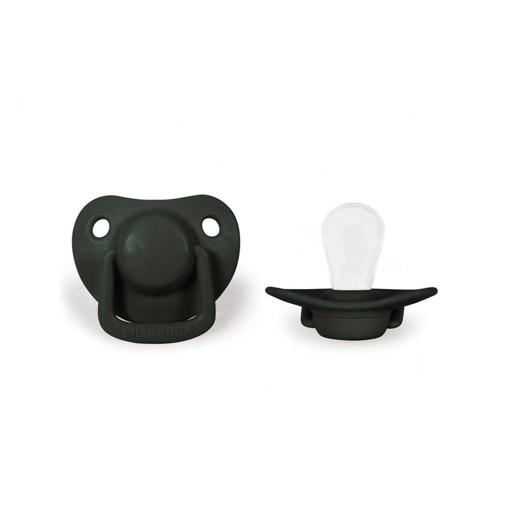 Filibabba Moments Pacifiers (0-6m) Dark Green 2 Pcs