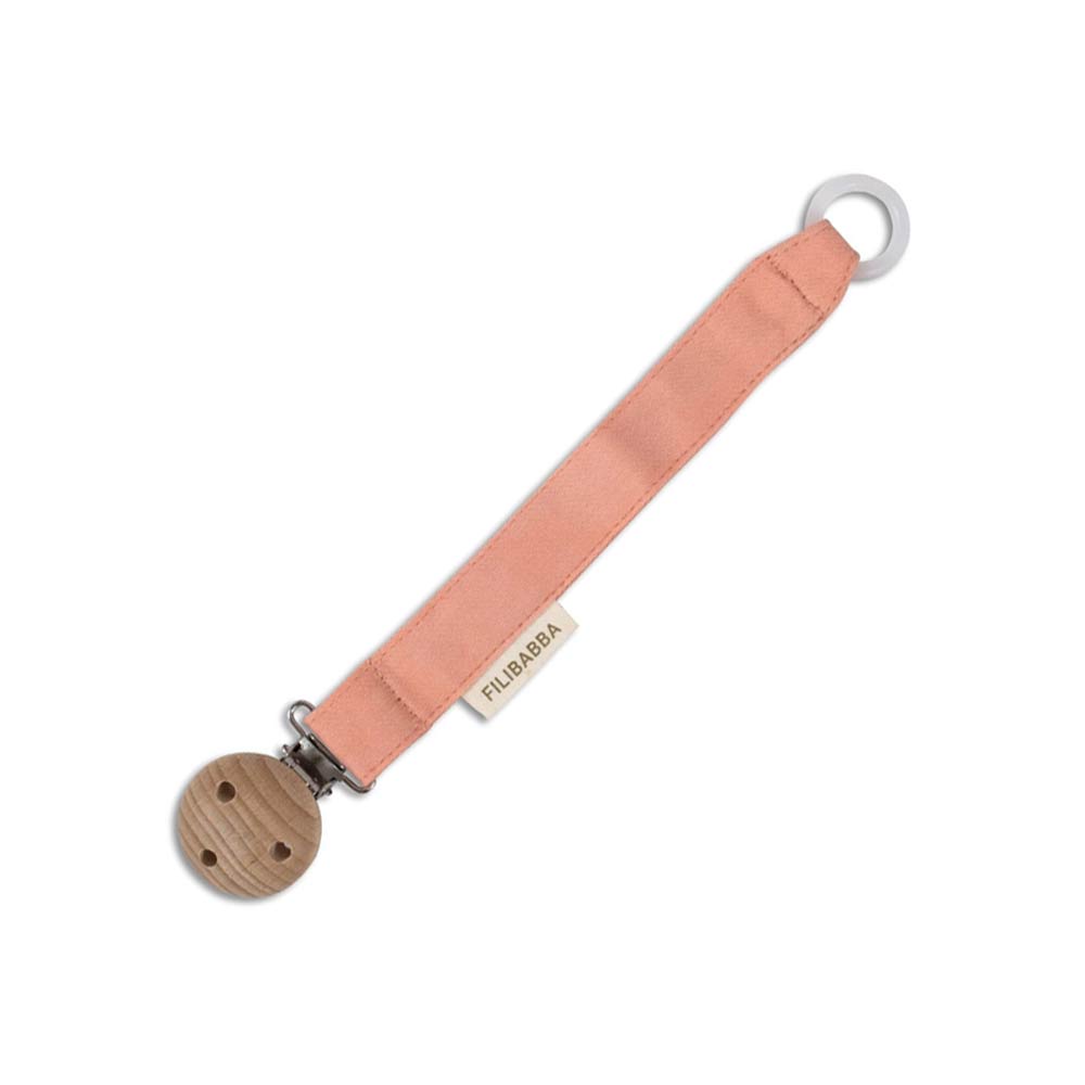 Filibabba Moments Pacifier Holder - Coral