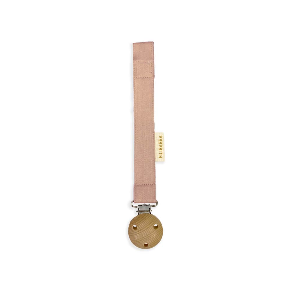 Filibabba Pacifier Holder with Velcro - Blush