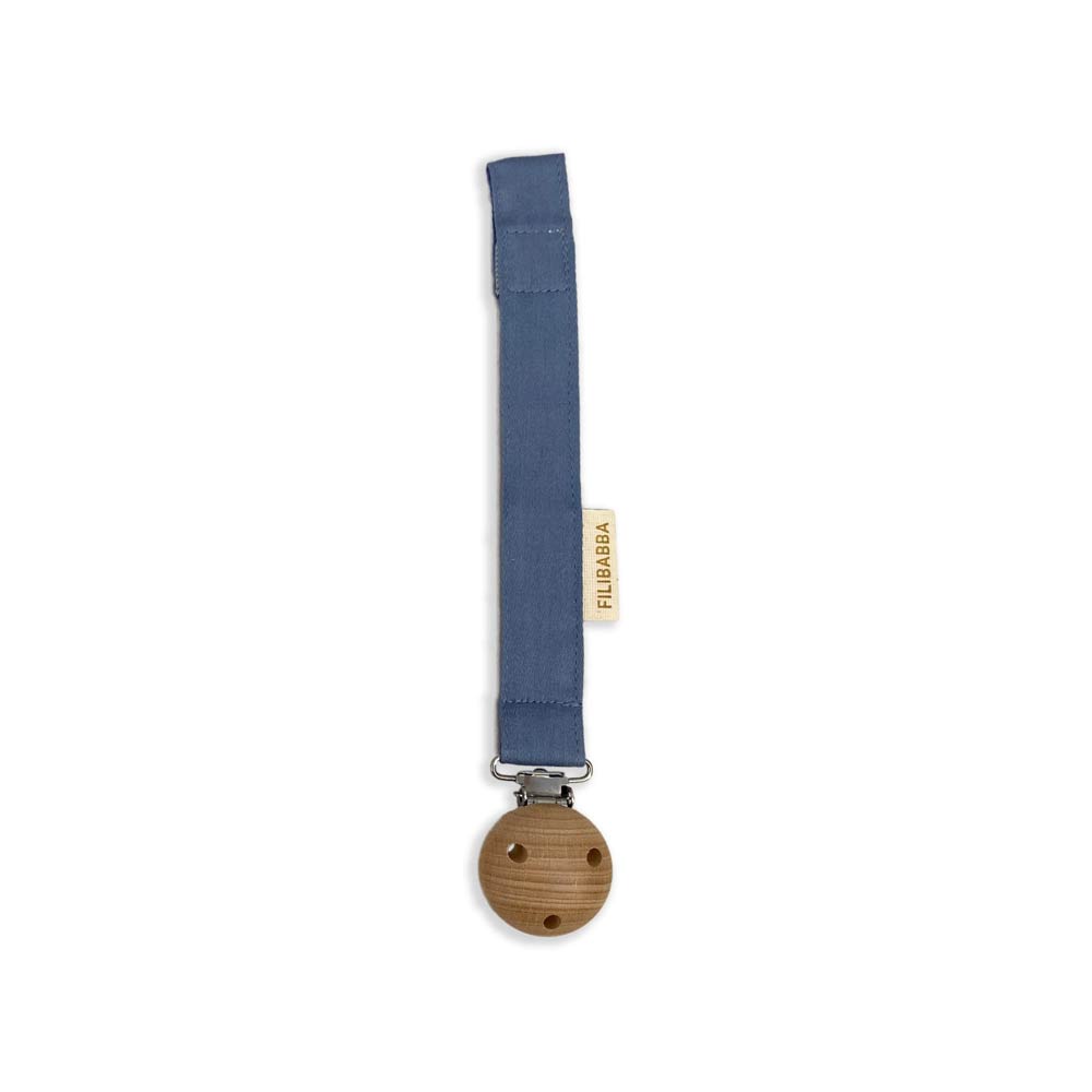 Filibabba Pacifier Holder with Velcro - Warm Blue
